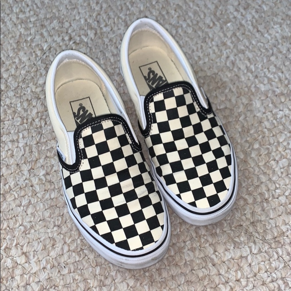 Vans Black and White Checkerboard Slip-On